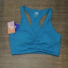 NWT JoyLab Women's Cinch-Front Racerback Bra M Teal Blue