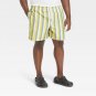 NWT Goodfellow & Co Men's Big & Tall Cabana Striped Swim Trunk 2XL Yellow