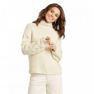 Universal Thread Women's Turtleneck Detail Pullover Sweater XX-Large Cream