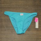 NWT Xhilaration Juniors' Sustainably Made Ribbed V Front Cheeky Bikini Bottom S Blue