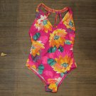 NEW Kona Sol Womens Strappy Back One Piece Swimsuit 1640dc87c204db Pink Floral M