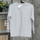NWT Gildan Ultra Cotton Youth Long Sleeve T-Shirt - 2400B S Gray
