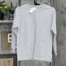 NWT Gildan Ultra Cotton Youth Long Sleeve T-Shirt - 2400B M Gray