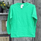 NWT Gildan Ultra Cotton Youth Long Sleeve T-Shirt - 2400B M Irish Green