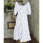NWT Private Label Women's Gemma Puff Sleeve Dress PDD-119 S Blue / White