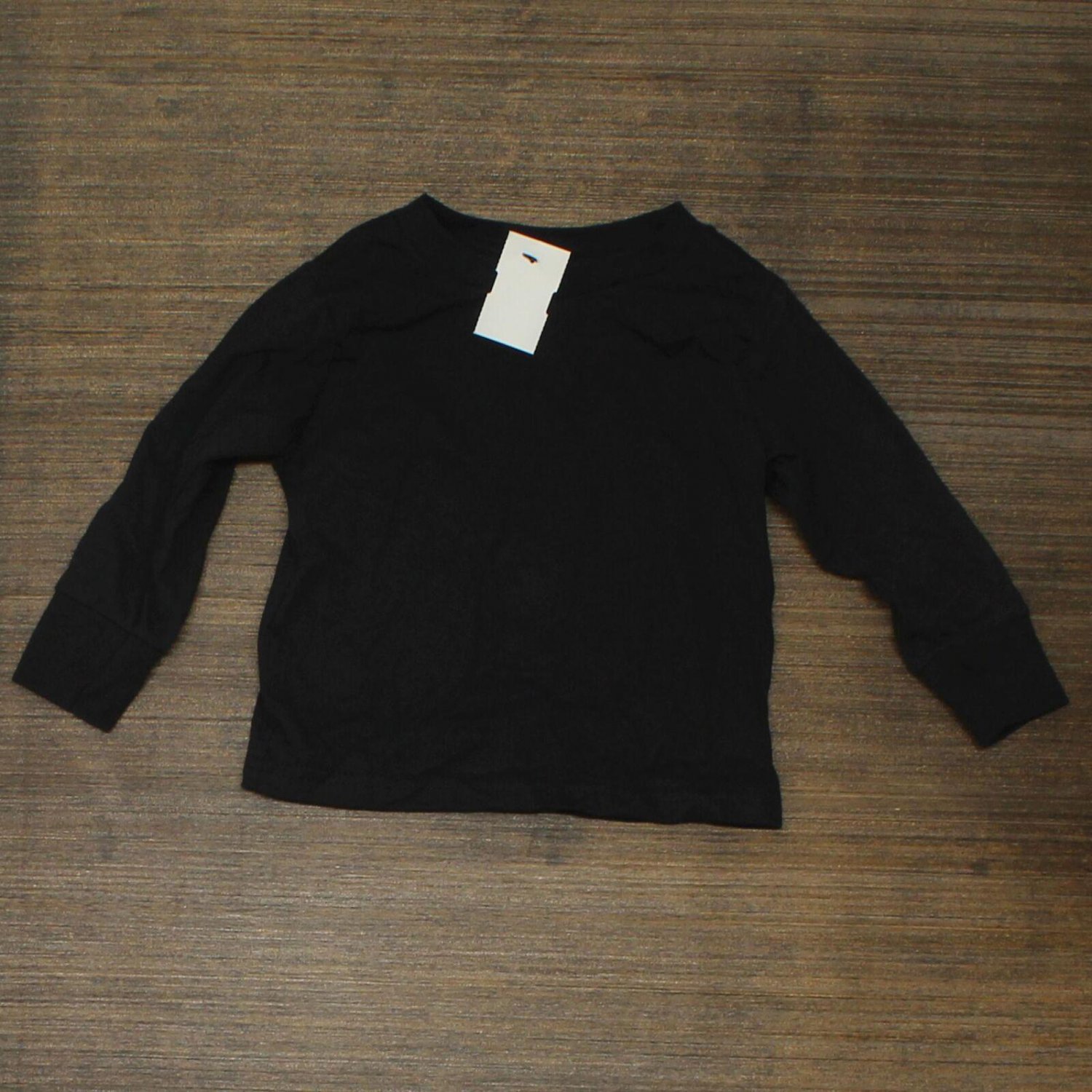 NWT Rabbit Skins Toddler Cotton Jersey Long Sleeve Tee 3311 3T Black