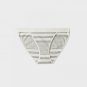NWT Auden Women's Striped High Cut Bikini Underwear 3L59M M Heather Gray