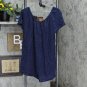 NWT Kona Sol Women's Wide Neck Flutter Sleeve Cover Up Dress 84855893 M Blue