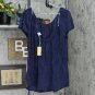 NWT Kona Sol Women's Wide Neck Flutter Sleeve Cover Up Dress 84855893 M Blue