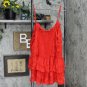 NWT Wild Fable Women's Sleeveless Tiered Jacquard Fit & Flare Dress TARS0135AJ XL Red