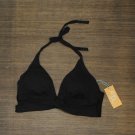 NWT Kona Sol Women's Faux Wrap Halter Bikini Top AF595T M Black