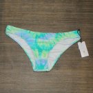 NWT Shade & Shore Women's High Leg Extra Cheeky Bikini Bottom 78785904 M Blue Tie-Dye