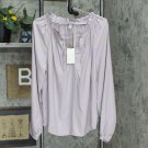 NWT A New Day Women's Slim Fit Bishop Long Sleeve Blouse 564812 M Purple