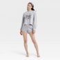 NEW Weekend Soul Women's Butterfly Moon Pajama Sleep Lounge Shorts Headband Gray XS