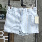 Universal Thread Women's Striped High-Rise Jean Shorts 566564 Light Blue 4