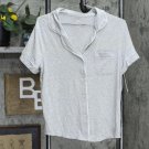 Stars Above Women's Beautifully Soft Notch Collar Pajama Shirt Top XL3W7 Gray M