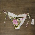 NWT Shade & Shore Women's Textured Side-Tie Ruffle Cheeky Bikini Bottom 76578112 M Floral Multicolor