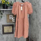 NWT Universal Thread Women's Short Sleeve Smocked Gauze Shift Dress 564464 S Blush Pink