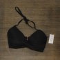 Shade & Shore Women's Lightly Lined Ribbed Wrap Front Bikini Top AFU91 Black 34D