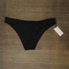 NWT Shade & Shore Women's High Leg Extra Cheeky Bikini Bottom 78792532 L Black