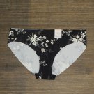 NWT Auden Women's Laser Cut Cheeky Bikini Underwear L Black Floral
