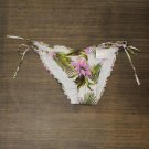 Shade & Shore Textured Side-Tie Ruffle Cheeky Bikini Bottom AFP30 Floral L