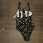 NWT Xhilaration Juniors' Lace-Up Front One Piece Swimsuit 78784763 S Black