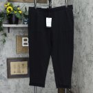 NWT Who What Wear Women's Mid-Rise Step Hem Knit Cropped Lounge Pants WB-566 XXL Black