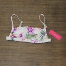 NWT Xhilaration Juniors' Square Neck Bralette Bikini Top 78471925 S Floral Multicolor