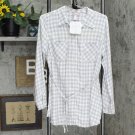 NWT Isabel Maternity Maternity Plaid Long Sleeve Woven Popover Tunic Top 557184 XXL Gray