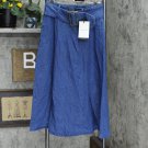 Who What Wear Women's Mid-Rise Belted Swing A-Line Midi Skirt WB-587-2 Blue 4