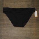 NWT Kona Sol Women's Medium Coverage Tab Side Hipster Bikini Bottom AF574B L Black