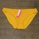 NWT Xhilaration Womens Hipster Ribbed Bikini Swim Bottom 164482107347e2 L Gold Yellow