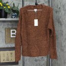 NWT A New Day Women's V-Neck Pullover Sweater 566459 L Brown