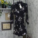 A New Day Women's Printed Long Sleeve Collared Shirtdress 562592 562592 Black XS