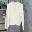 NWT Universal Thread Women's Turtleneck Detail Pullover Sweater 563825-1 M Cream Ivory