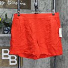 NWT A New Day Women's Mid-Rise Linen Pull-On Shorts 565872 L Red