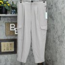 NWT Prologue Women's Mid-Rise Ankle Length Cargo Pants 563002 14 Gray