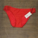 NWT Shade & Shore Women's Caged Hipster Bikini Bottom 76581312 M Red