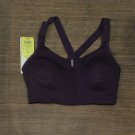 NWT All in Motion Women's High Support Zip Front Bra. 831GM 34B Purple