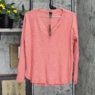 NWT Wild Fable Women's Long Sleeve V-Neck Cozy T-Shirt. 43091A0002 43091A0002 XS Faded Rose Pink