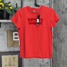NWT Levi's Women's Perfect Short Sleeve Crewneck Logo T-Shirt 173690640 L Red