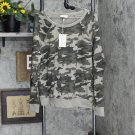 NWT Universal Thread Women's Camo Print Long Sleeve Crew Neck Sweatshirt 00539837 2XL Green