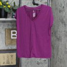 All in Motion Women's Short Sleeve Tie Back V-Neck T-Shirt 78385434 Purple L