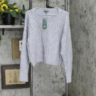 NWT Wild Fable Women's Crewneck Cropped Cable Sweater S0924-1 XXL Heather Gray