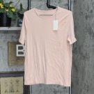 NWT A New Day Women's Slim Fit Short Sleeve Crewneck Fitted T-Shirt 561220 XXL Light Pink