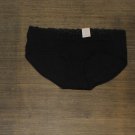 NWT Auden Women's Cotton Hipster with Lace Waistband EY7LW-1 XL Black