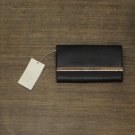 NWT A New Day Women's Tri-Fold Wallet with Kisslock Coin Purse WHKLW One Size Black
