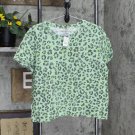 NWT Fifth Sun Animal Print St. Patrick's Day Clover Short Sleeve Graphic T-Shirt XL Green