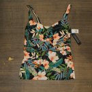 NWT Dreamsuit by Miracle Brands Women's Slimming Control Ruched Waist Tankini 14 Black